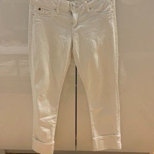 Hudson Ginny Crop Straight Cuffed White 29